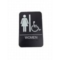 Don-Jo Women's / Handicap ADA Black Bathroom Sign HS909005